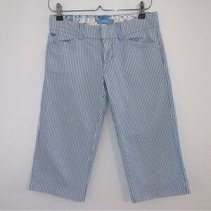 Roxy Y2k Pinstripe Capris Blue/White Juniors